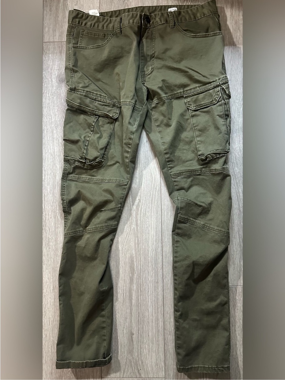 🔥Men's Olive Cargo Pants - Utility Slim Fit